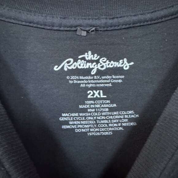 The Rolling Stones Hot Lips Logo Rock n Roll Band Tee 2XL - Picture 4 of 4